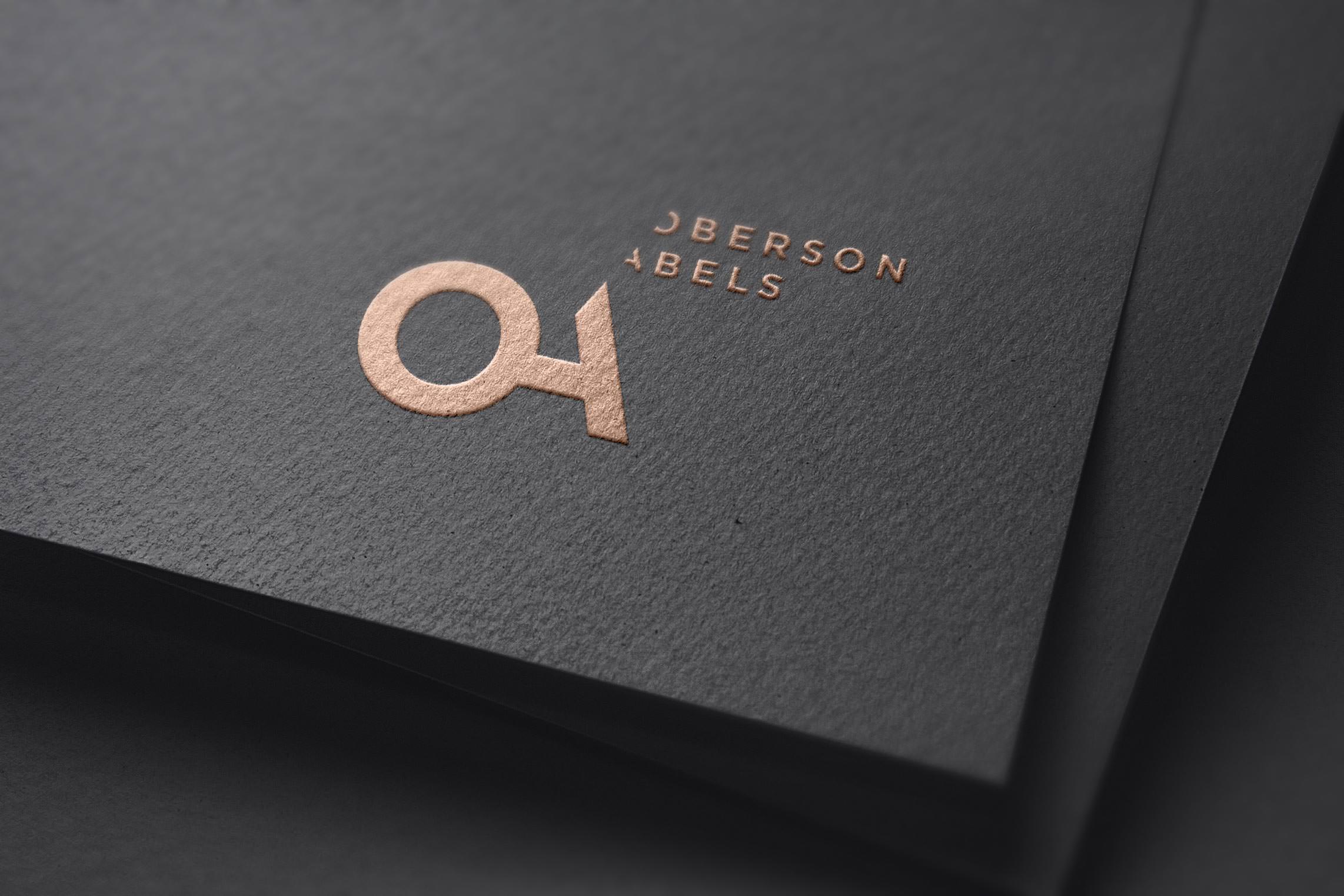 Gaufrage sur papier logo Oberson Abels